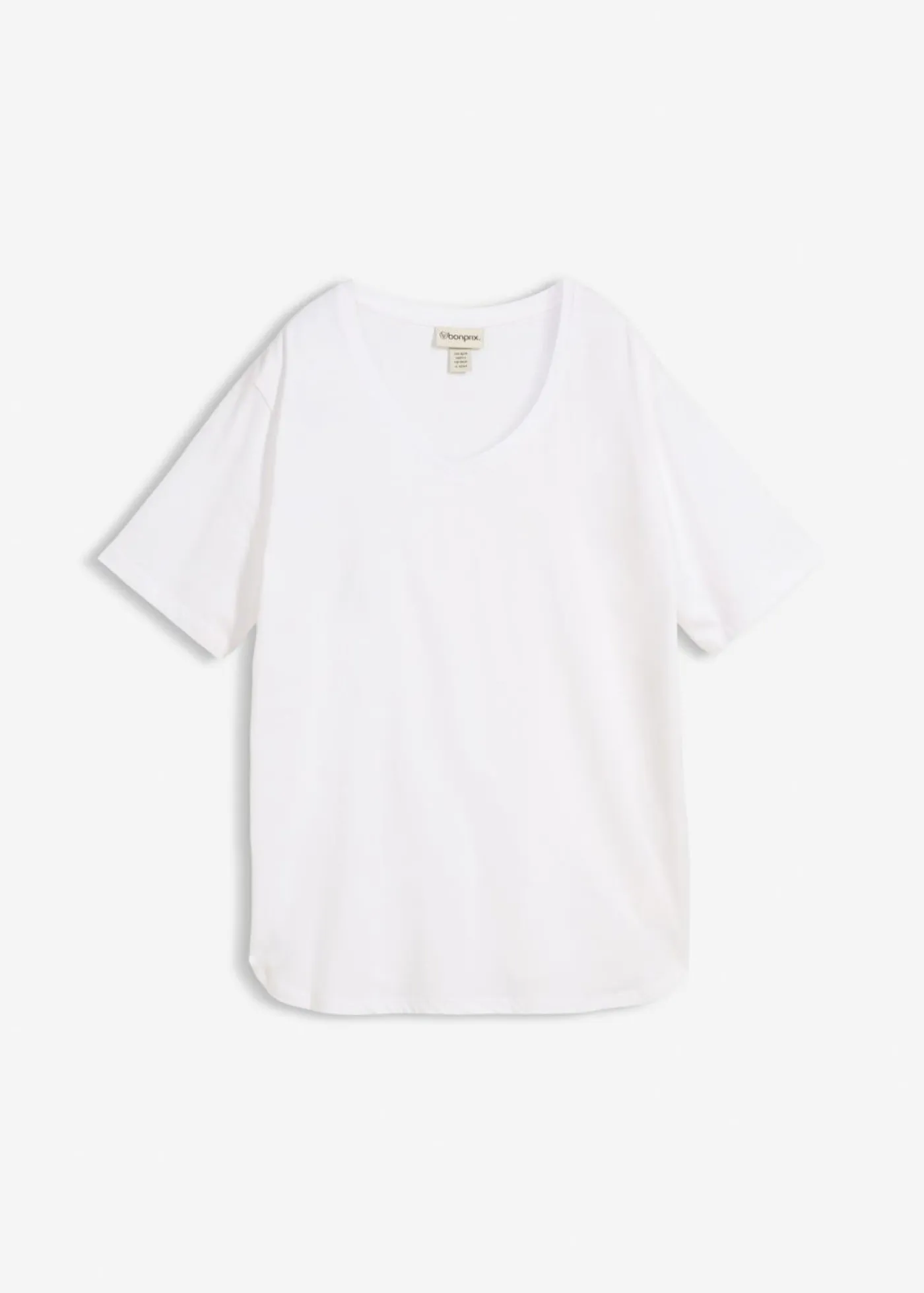 bonprix bonprix Camisetas|Novedades>Camiseta ancha de algodón orgánico Blanco