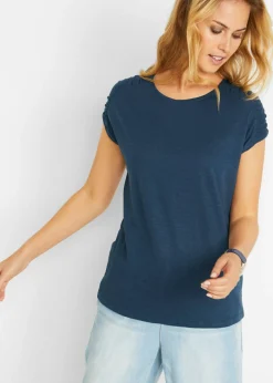 bonprix bonprix Camisetas|Novedades>Camiseta boxy de manga corta Azul oscuro