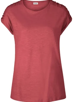 bonprix bonprix Camisetas|Novedades>Camiseta boxy de manga corta Marrón rojizo