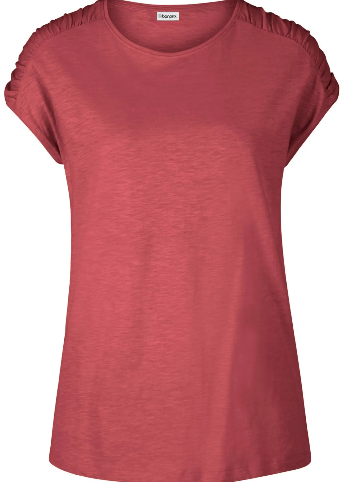 bonprix bonprix Camisetas|Novedades>Camiseta boxy de manga corta Marrón rojizo