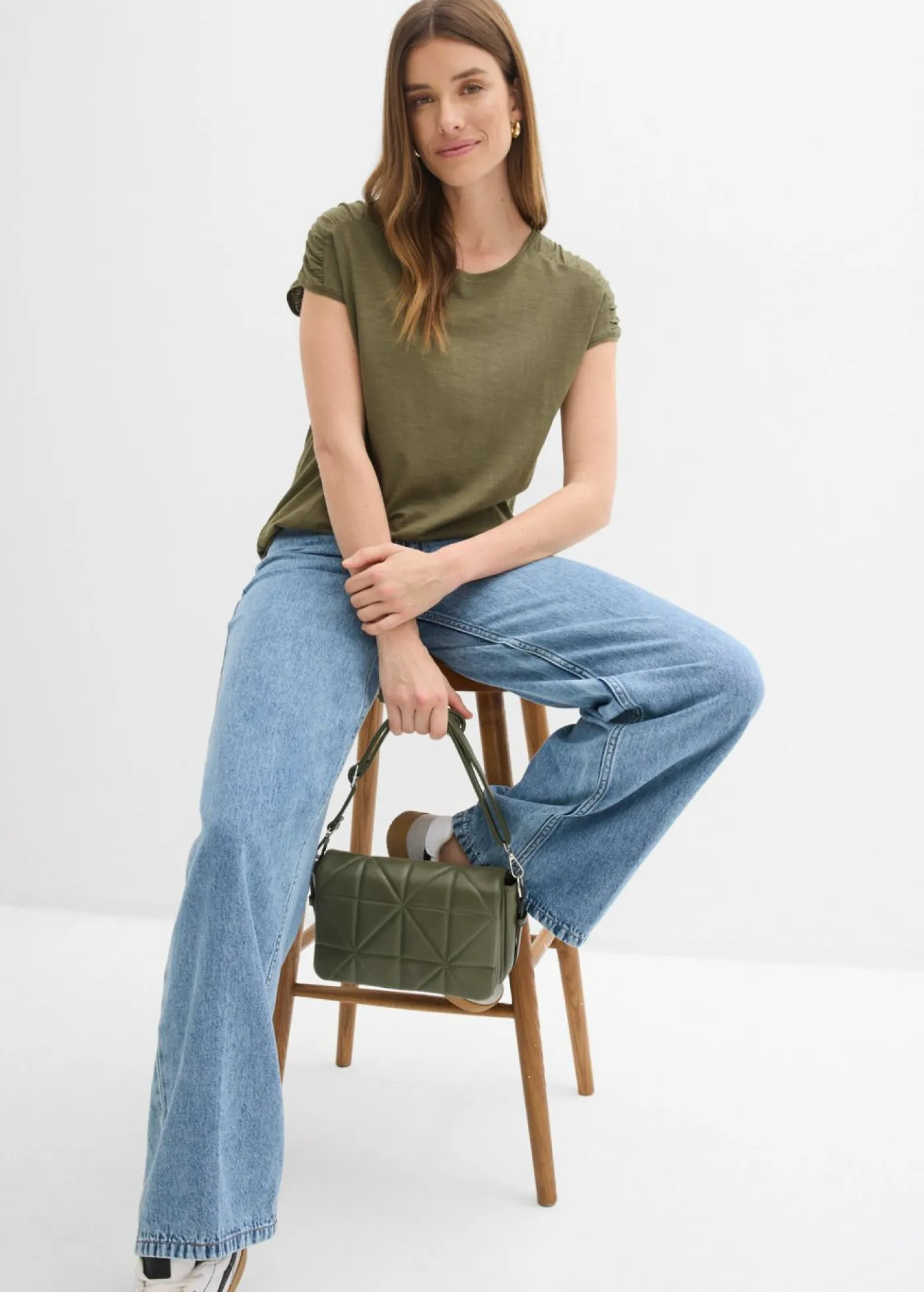 Mujer bonprix bonprix Camiseta boxy de manga corta