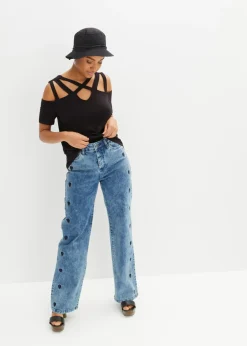 Mujer bonprix bonprix Camiseta con aberturas