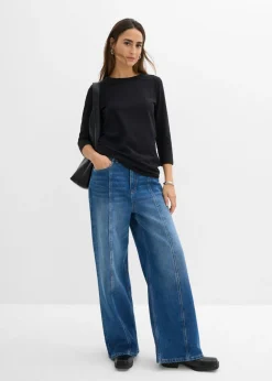 Mujer bonprix bonprix Camiseta con algodón orgánico puro con mangas 3/4