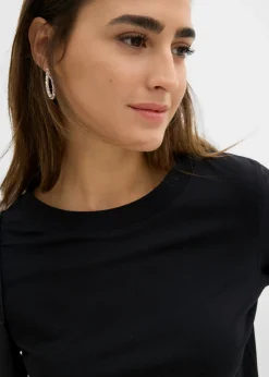Mujer bonprix bonprix Camiseta con algodón orgánico puro con mangas 3/4