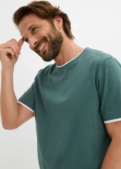 Hombre bonprix bonprix Camiseta con aspecto 2 en 1 de hilo slub