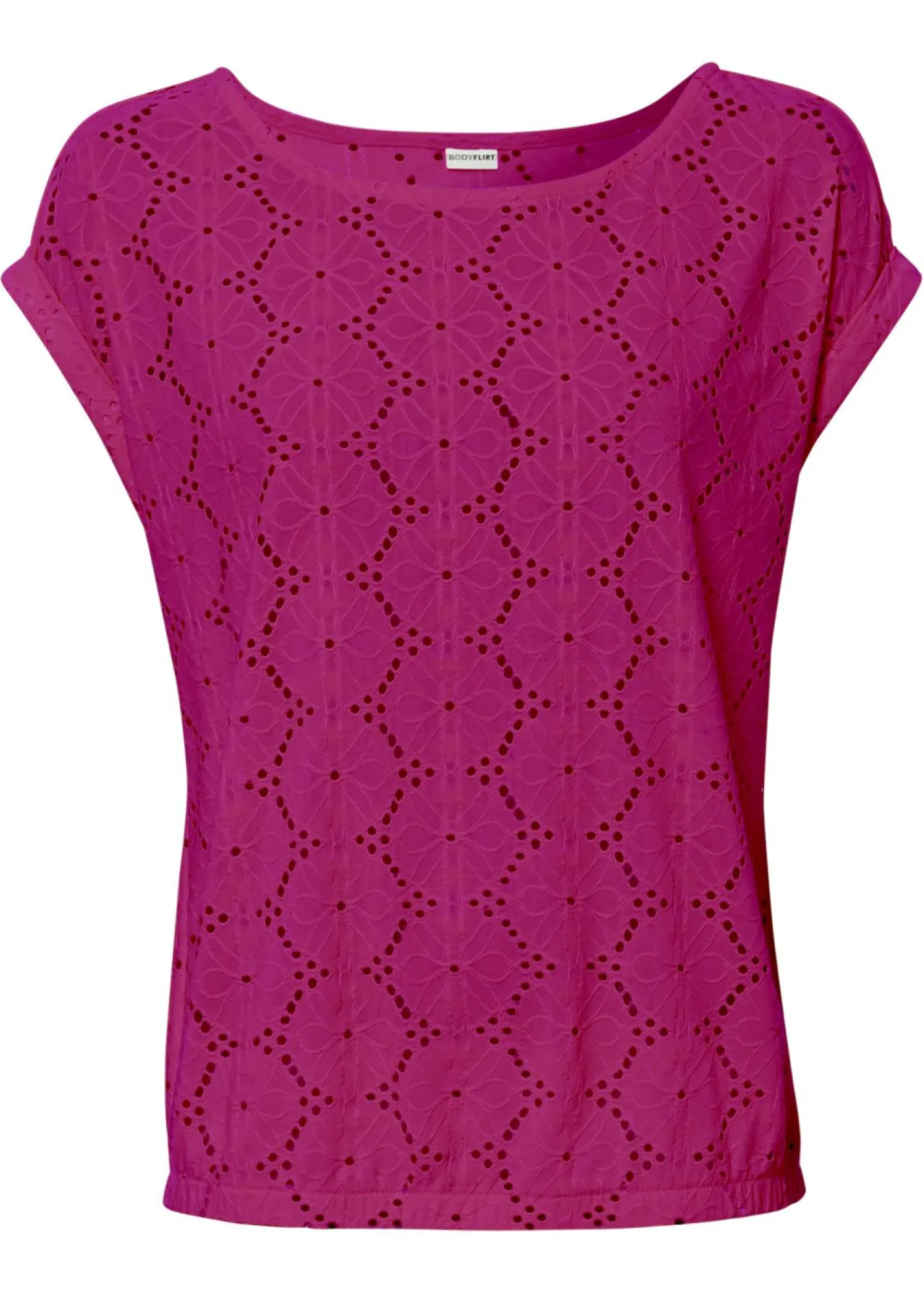 Mujer bonprix bonprix Camiseta con bordado calado