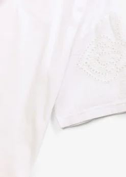 Mujer bonprix bonprix Camiseta con bordado calado