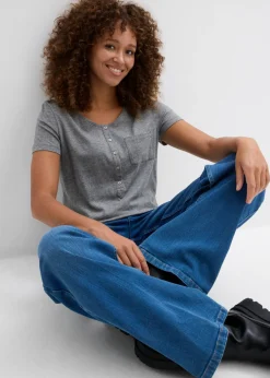 Mujer bonprix bonprix Camiseta con botones