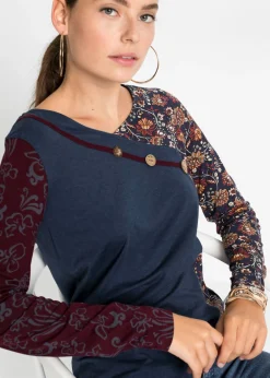 Mujer bonprix bonprix Camiseta con botones de viscosa sostenible