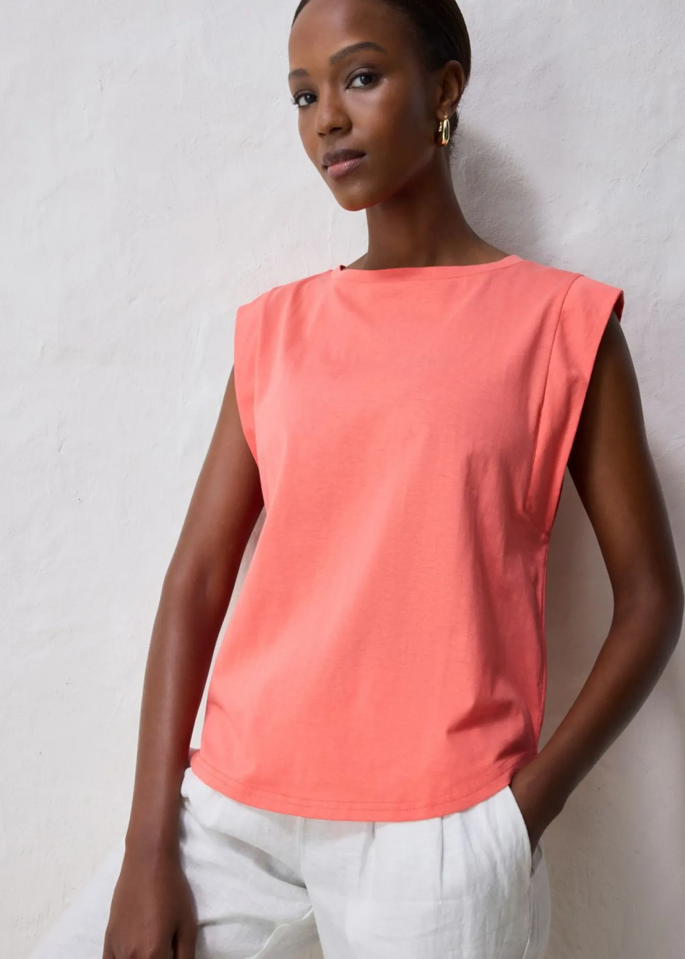 bonprix bonprix Premium|Camisetas>Camiseta con contenido de seda Salmón claro