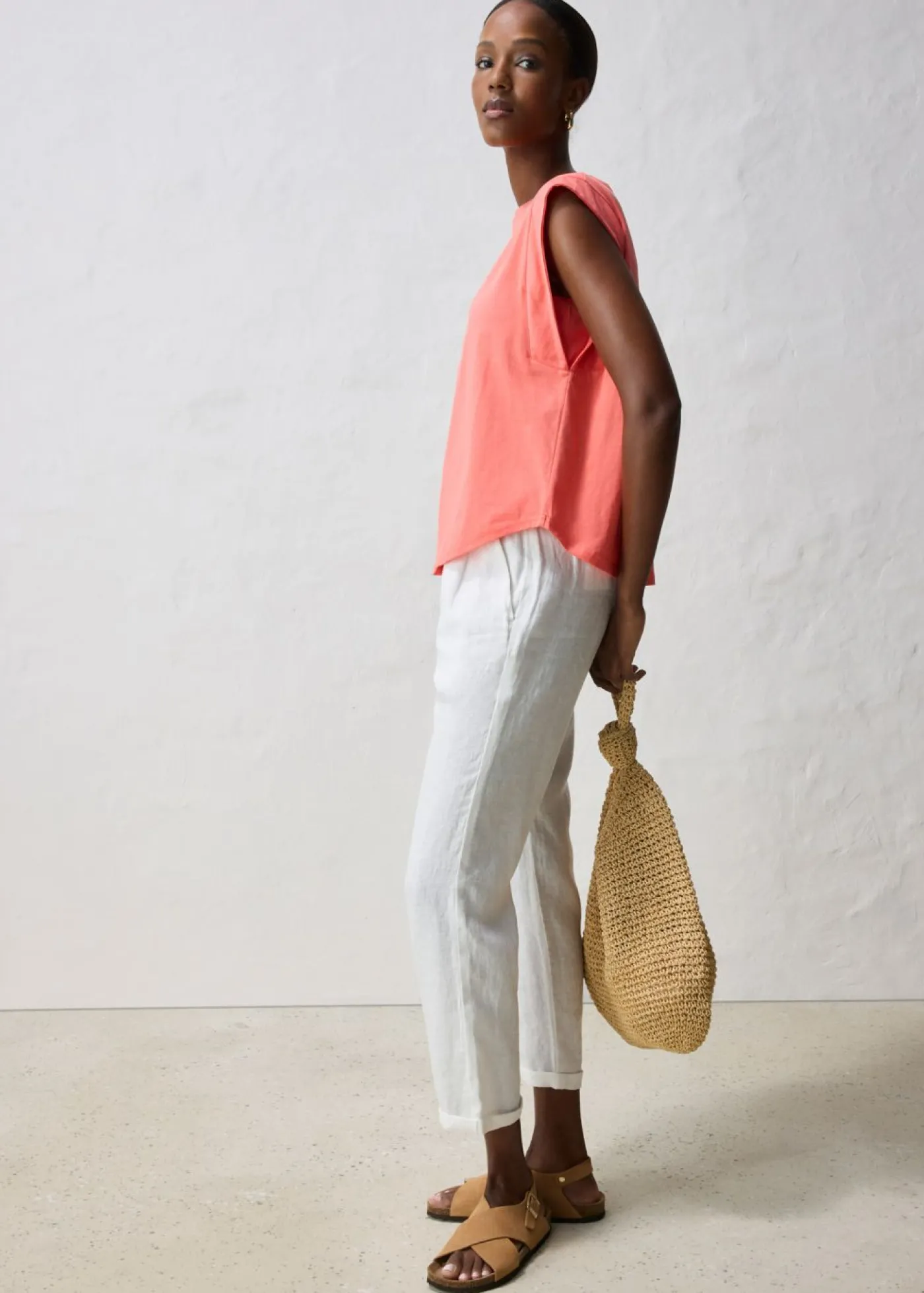 bonprix bonprix Premium|Camisetas>Camiseta con contenido de seda Salmón claro