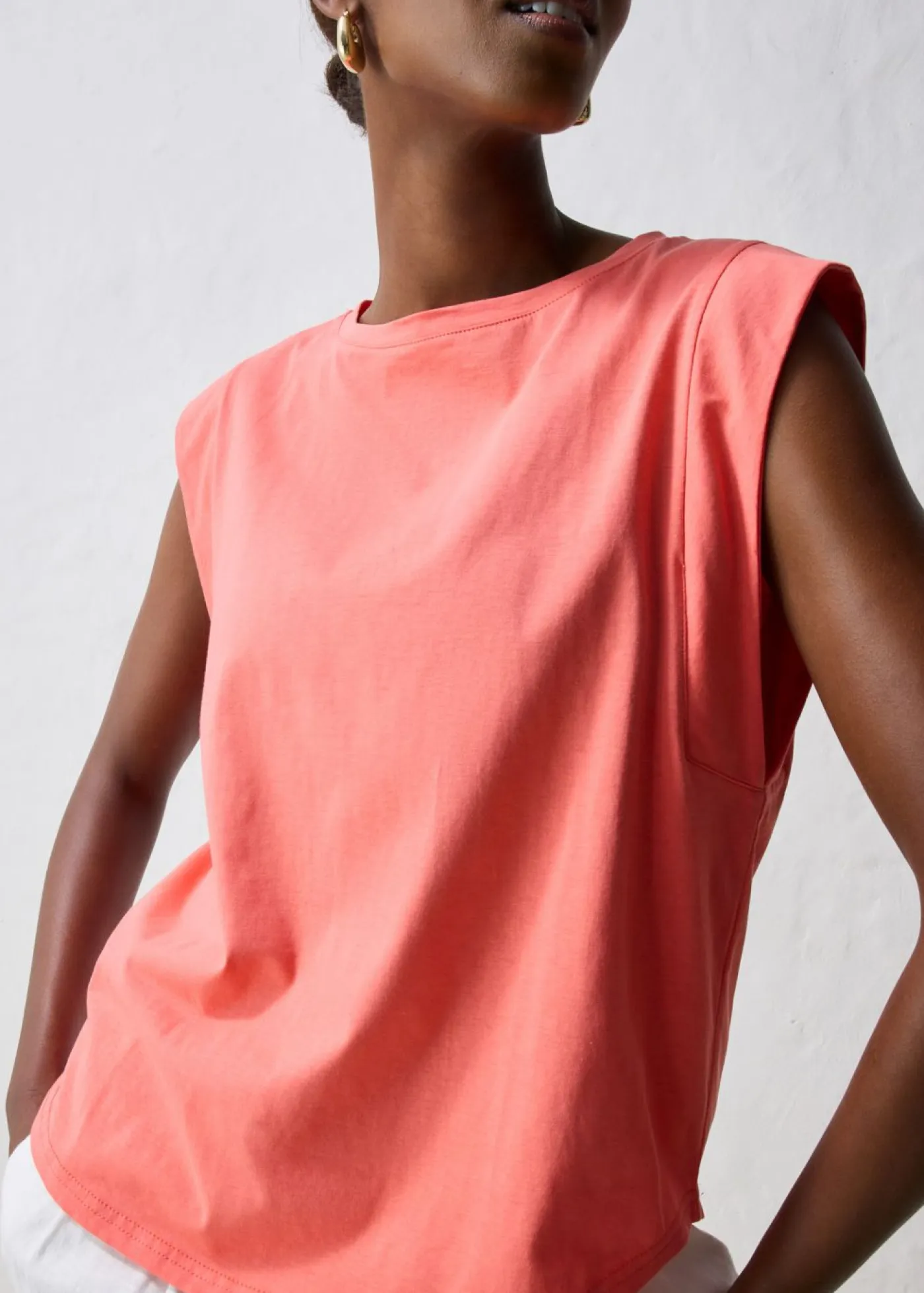 bonprix bonprix Premium|Camisetas>Camiseta con contenido de seda Salmón claro