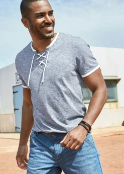 Hombre bonprix bonprix Camiseta con cordones