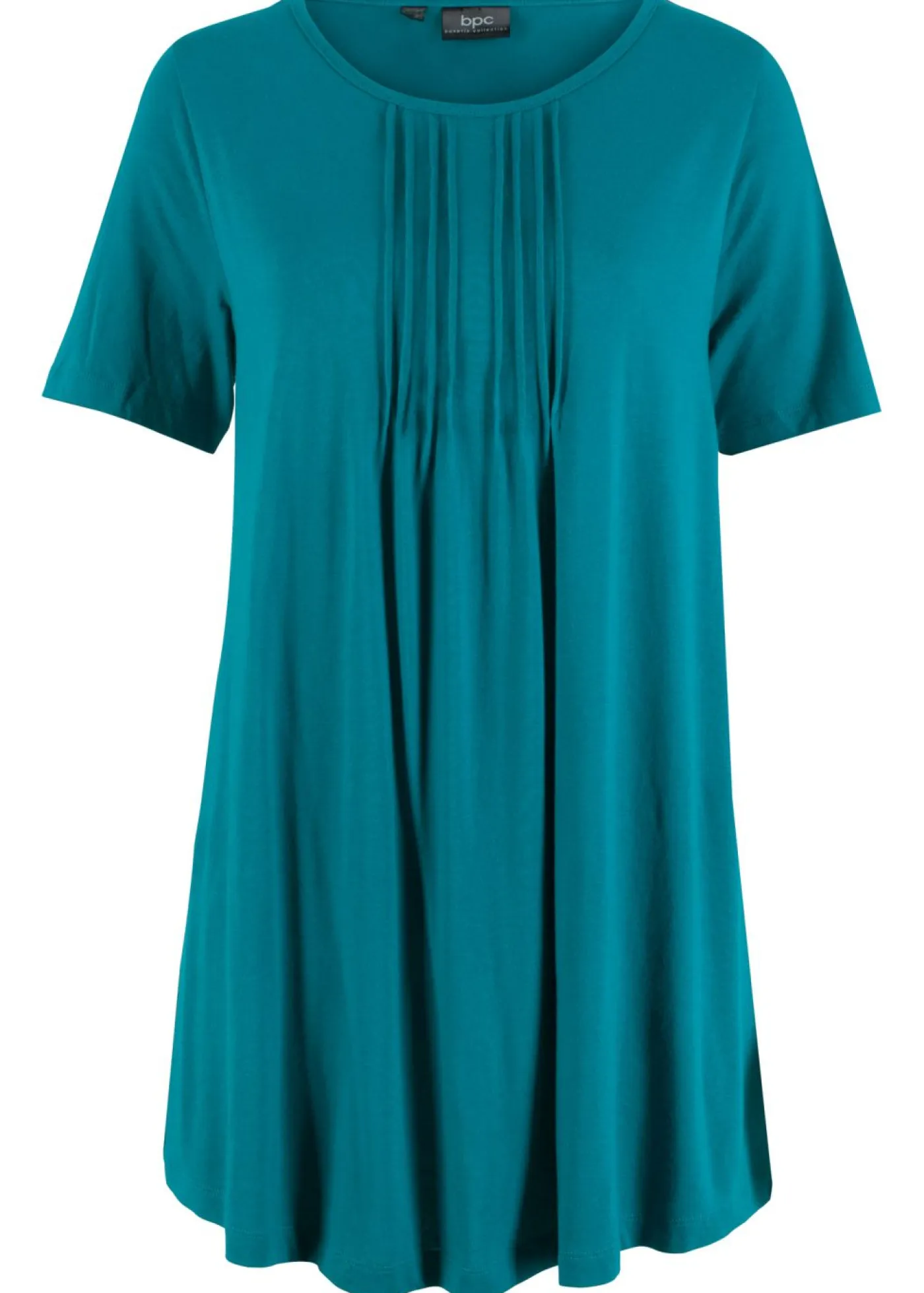 bonprix bonprix Camisetas>Camiseta con corte en A y manga corta turquesa