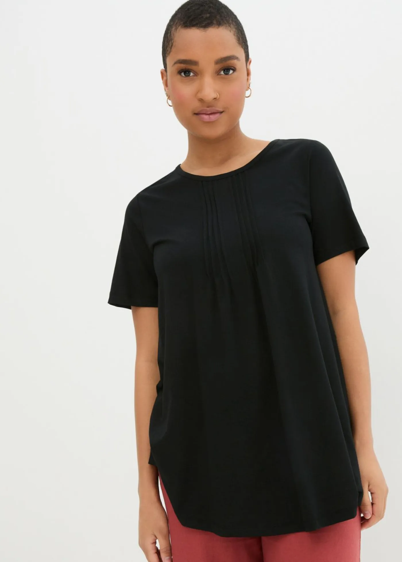 Mujer bonprix bonprix Camiseta con corte en A y manga corta