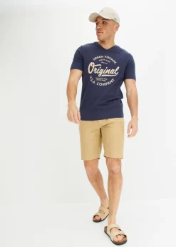 Hombre bonprix bonprix Camiseta con cuello en V de algodón puro