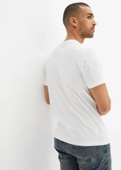 Hombre bonprix bonprix Camiseta con cuello en V (3 unidades)