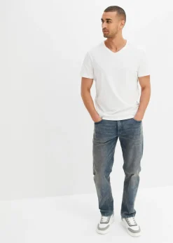 Hombre bonprix bonprix Camiseta con cuello en V (3 unidades)