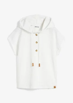 bonprix bonprix Camisetas>Camiseta con cuello henley Blanco