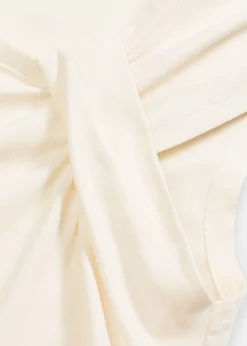 bonprix bonprix Camisetas>Camiseta con detalle de nudo Beige natural