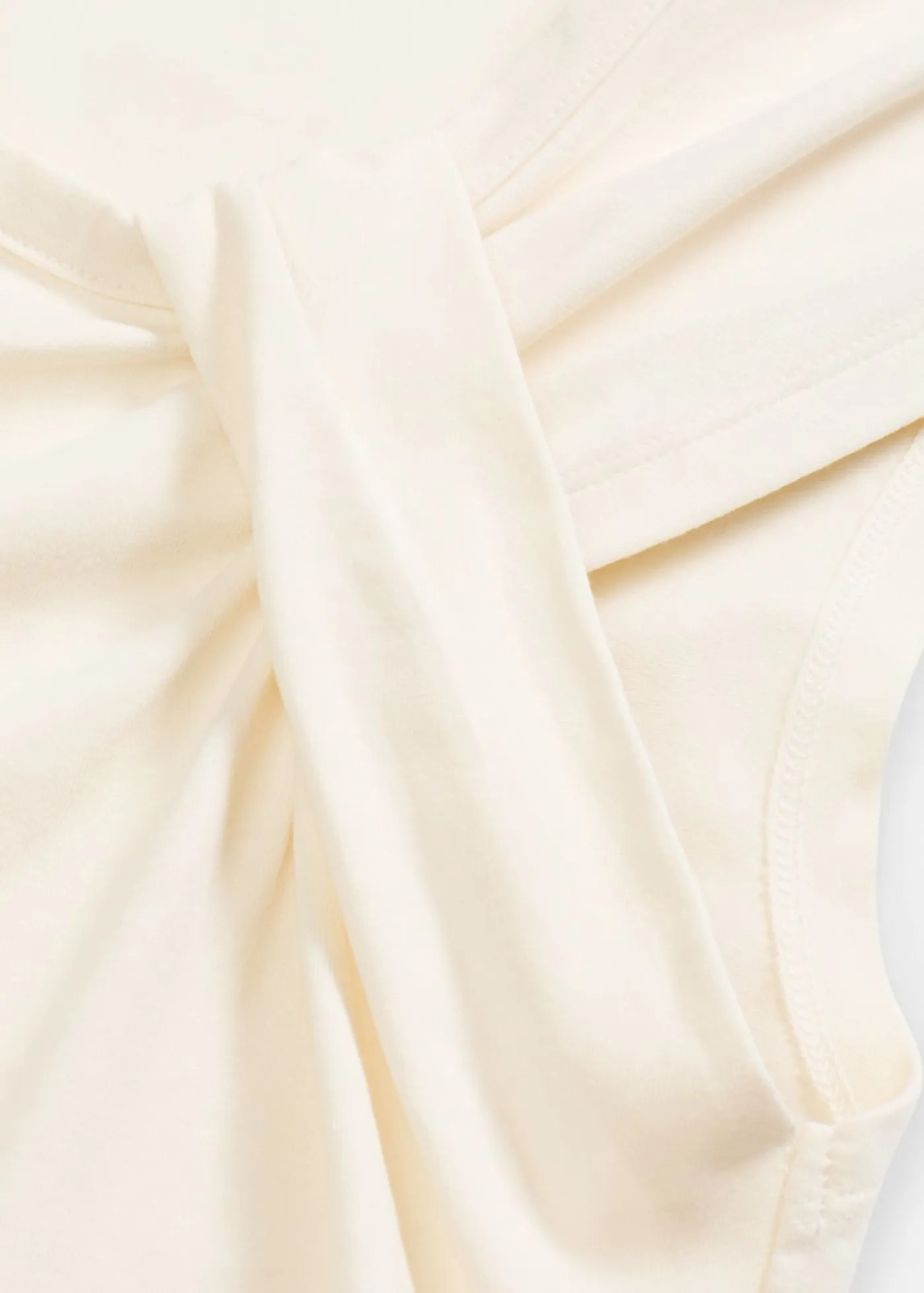 bonprix bonprix Camisetas>Camiseta con detalle de nudo Beige natural