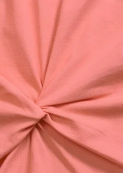 bonprix bonprix Camisetas>Camiseta con detalle de nudo Salmón claro