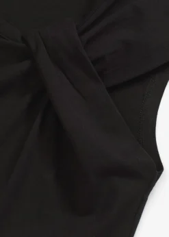 bonprix bonprix Camisetas>Camiseta con detalle de nudo Negro