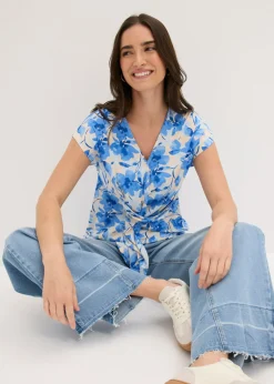 Mujer bonprix bonprix Camiseta con detalle de nudo