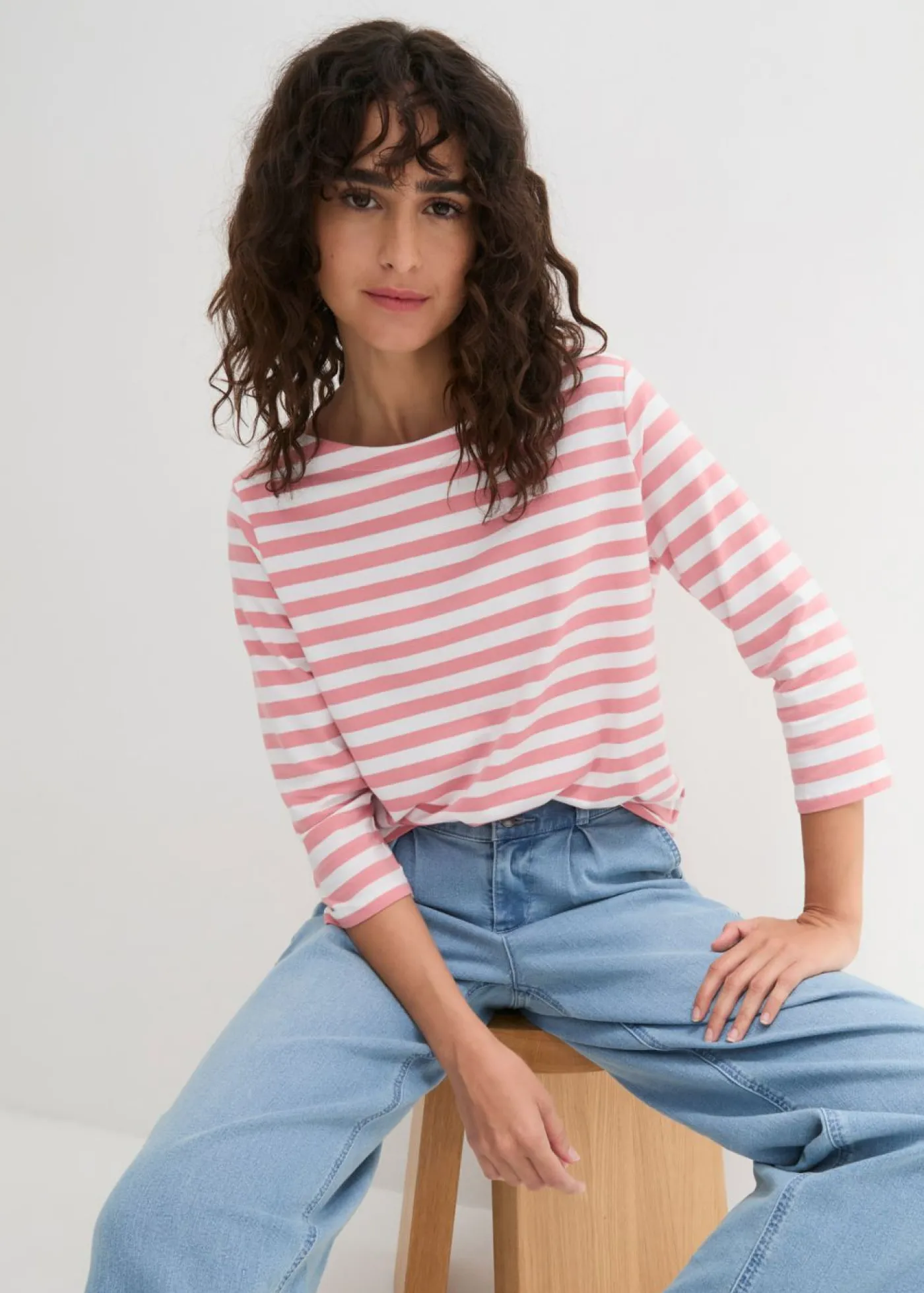 Mujer bonprix bonprix Camiseta con escote barco