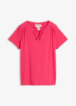 Mujer bonprix bonprix Camiseta con escote decorativo