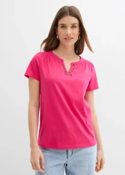 Mujer bonprix bonprix Camiseta con escote decorativo