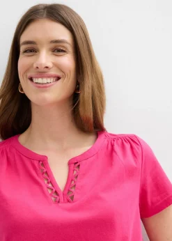 Mujer bonprix bonprix Camiseta con escote decorativo