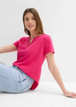 Mujer bonprix bonprix Camiseta con escote decorativo