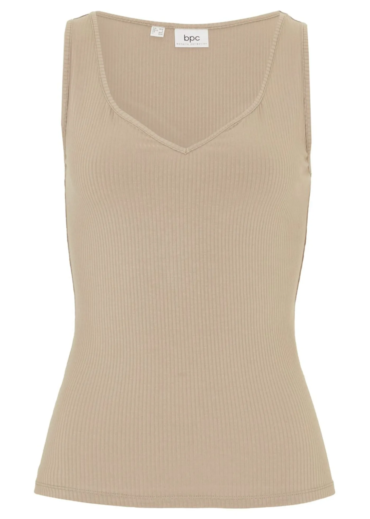 bonprix bonprix Básicos|Camisetas>Camiseta con escote en forma de corazón Marrón grisáceo