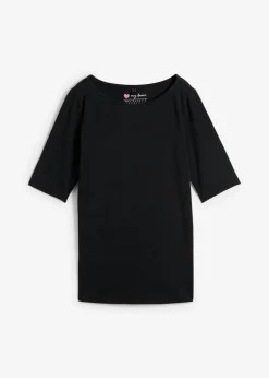 Mujer bonprix bonprix Camiseta con escote en U y media manga