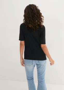 Mujer bonprix bonprix Camiseta con escote en U y media manga