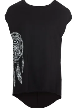 bonprix bonprix Camisetas>Camiseta con estampado Negro-acero atrapasueños