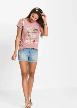 Mujer bonprix bonprix Camiseta con estampado brillante