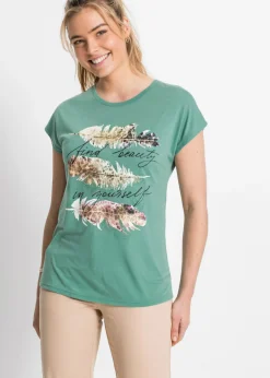 Mujer bonprix bonprix Camiseta con estampado brillante