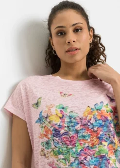 Mujer bonprix bonprix Camiseta con estampado de mariposa