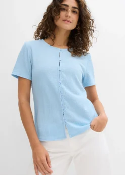 Mujer bonprix bonprix Camiseta con estructura y botones