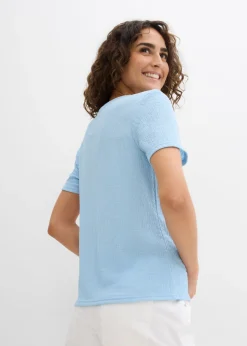 Mujer bonprix bonprix Camiseta con estructura y botones