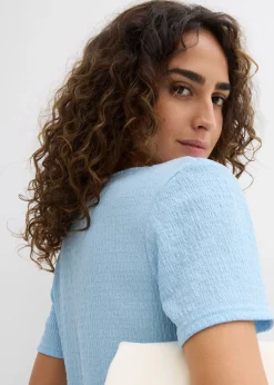 Mujer bonprix bonprix Camiseta con estructura y botones