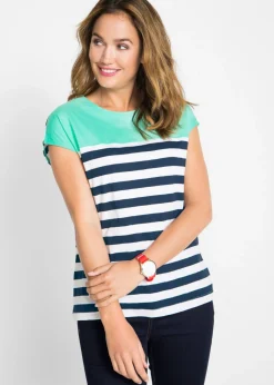 Mujer bonprix bonprix Camiseta con hilo flameado y manga corta