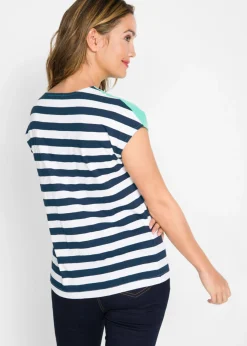 Mujer bonprix bonprix Camiseta con hilo flameado y manga corta