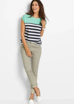 Mujer bonprix bonprix Camiseta con hilo flameado y manga corta