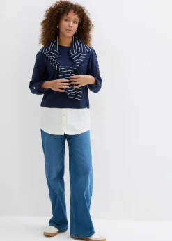 Mujer bonprix bonprix Camiseta con inserto de blusa de algodón orgánico puro