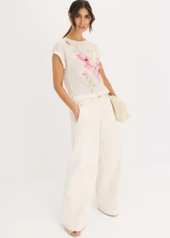 Mujer bonprix bonprix Camiseta con inserto de malla