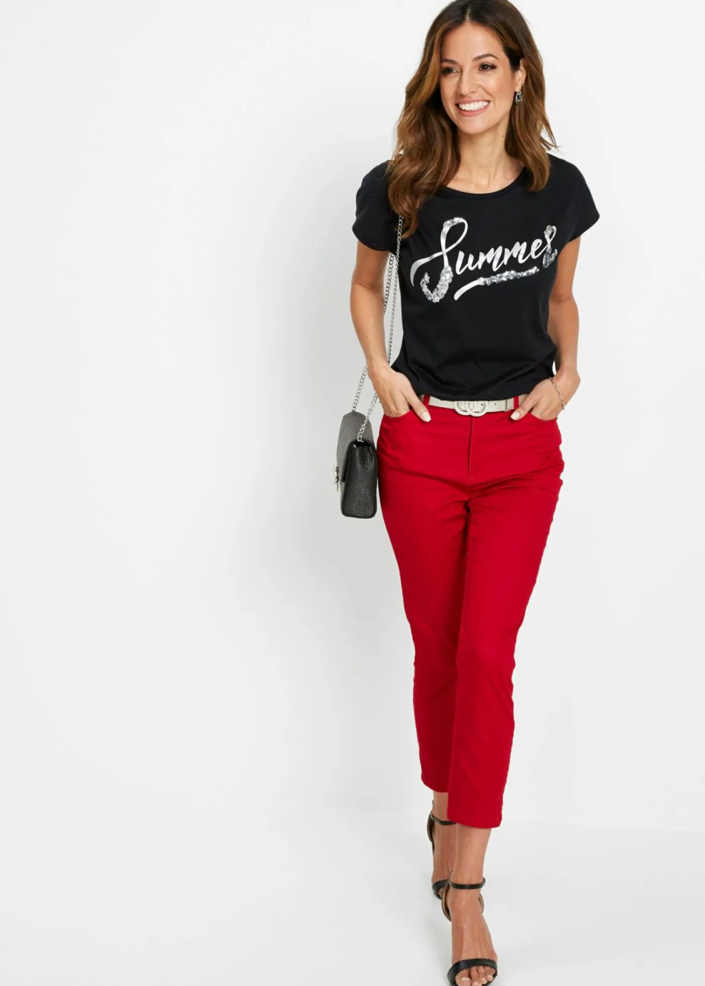 Mujer bonprix bonprix Camiseta con lentejuelas