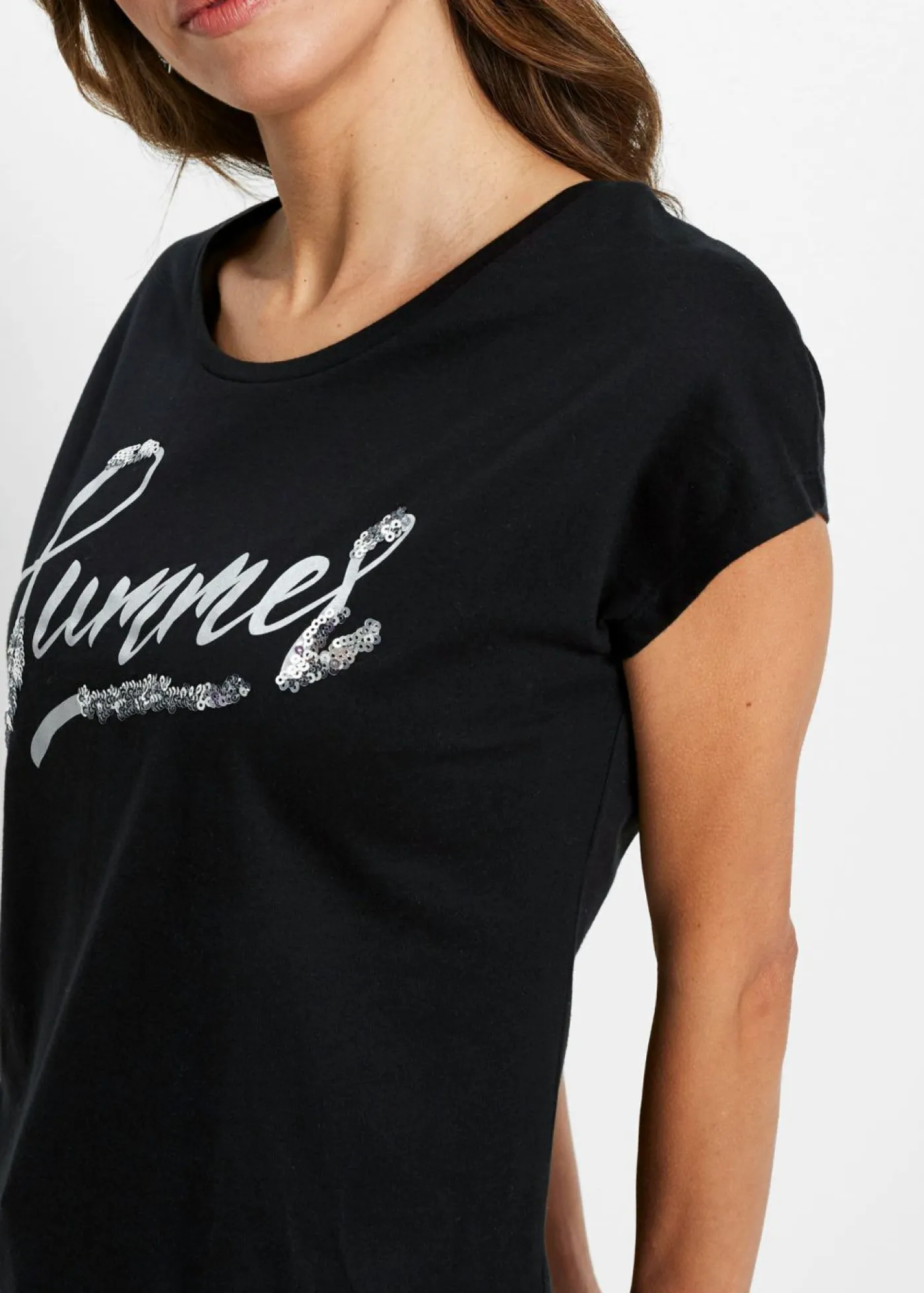 Mujer bonprix bonprix Camiseta con lentejuelas